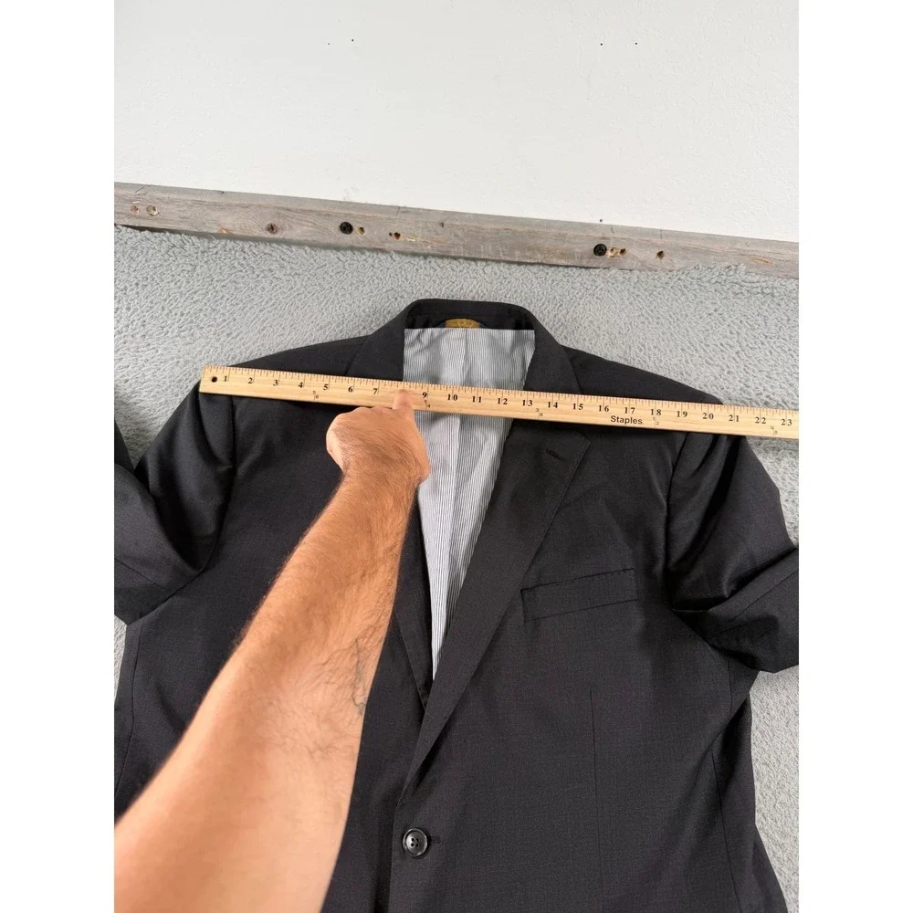 Brooks Brothers Explorer Blazer Men 46R Charcoal Gray Single Breasted Regent Fit